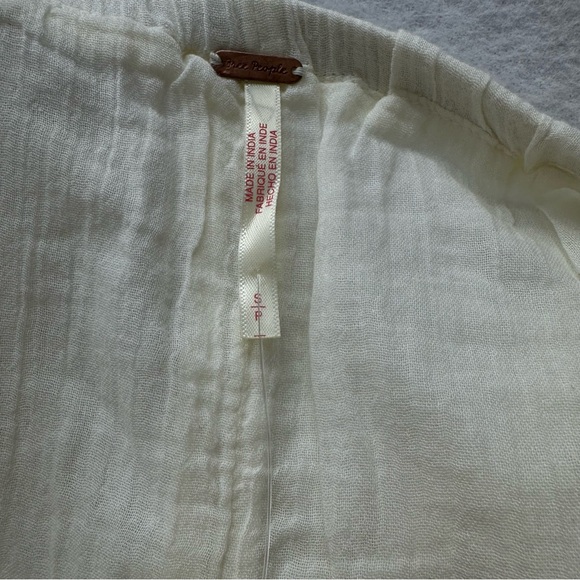 Free People Beach Shorts Embroidered Lace Drawstring Ivory Oversized Short Small - Picture 5 of 12